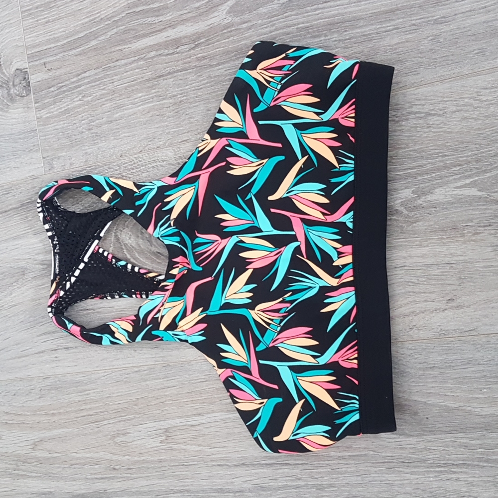 Bird of paradise high neck swim top